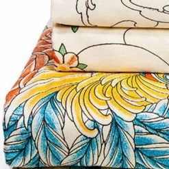 Budget 🎉 SIN IN LINEN All Geisha Garden Tattoo | QUEEN SHEET SET 🎉