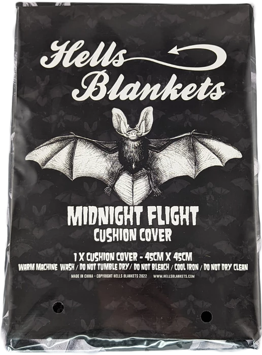 Brand new 🔔 HELLS BLANKETS Bats Midnight Flight | CUSHION COVER ✨ 6 Brand new 🔔 HELLS BLANKETS Bats Midnight Flight | CUSHION COVER ✨ - Image 4