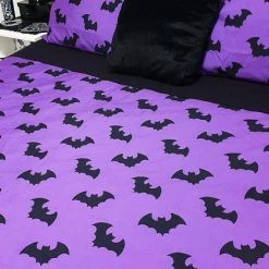 Flash Sale 🥰 HELLS BLANKETS Twilight Bats | KING QUILT SET* 🌟
