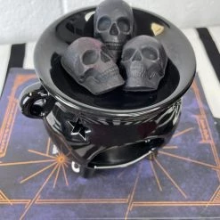 Best Sale 💯 THE BLACKENED TEETH Gothic Homewares Skull [Charcoal Black] | SCENTED WAX MELTS 🛒 -Halloween Decor Sale IMG 5880 514066e9 3911 46f9 8461 e7dd5df8605d 700x700