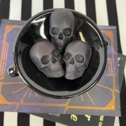 Best Sale 💯 THE BLACKENED TEETH Gothic Homewares Skull [Charcoal Black] | SCENTED WAX MELTS 🛒 -Halloween Decor Sale IMG 5882 ee264bbd efa0 415b bd87 e88d44a8659f 700x700