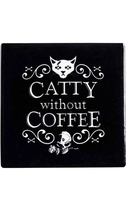 Coupon โจ ALCHEMY GOTHIC Cats Catty Without Coffee | CERAMIC COASTER ๐งจ 3 Coupon โจ ALCHEMY GOTHIC Cats Catty Without Coffee | CERAMIC COASTER ๐งจ