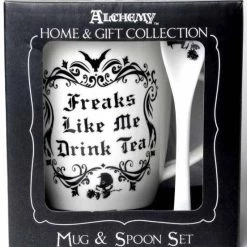 Cheap ⌛ ALCHEMY GOTHIC Bats Freaks Like Me Drink Tea | MUG AND SPOON SET ⌛ -Halloween Decor Sale alchemy gothic freaks like me drink tea mug and spoon set 3 1f05c1f1 cb5c 4ccd 997c 8f3a456ba3f9 700x700