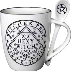Best Sale 🤩 ALCHEMY GOTHIC Gothic Homewares Hexy Witch | MUG AND SPOON SET* 💯 -Halloween Decor Sale alchemy gothic hexy witch mug and spoon set 1 1 30d191d0 438f 4754 9761 eeb24e0e8f8f 700x700