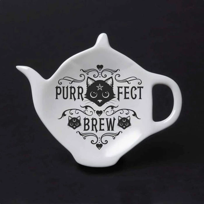 Outlet ✨ ALCHEMY GOTHIC Gothic Homewares Purrfect Brew | TEABAG DISH ⌛ 4 Outlet ✨ ALCHEMY GOTHIC Gothic Homewares Purrfect Brew | TEABAG DISH ⌛ - Image 2