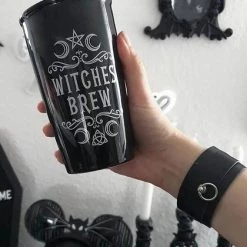 Deals ❤️ ALCHEMY GOTHIC Gothic Homewares Witches Brew Double Walled | MUG 🛒 -Halloween Decor Sale alchemy gothic witchesbrewdoublewalled mug 3 700x700