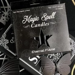 Discount 🛒 MAGIC SPELL CANDLES Gothic Homewares Eternal Flame [Black] | SPELL CANDLE ✨