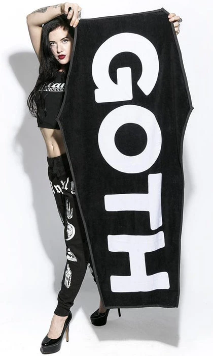 Discount ✨ BLACKCRAFT Gothic Homewares Goth | COFFIN TOWEL* ⭐ 3 Discount ✨ BLACKCRAFT Gothic Homewares Goth | COFFIN TOWEL* ⭐