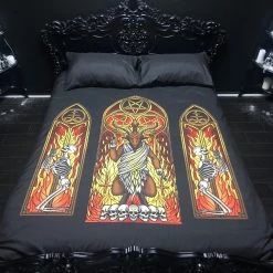 Hot Sale ⌛ BLACKCRAFT Gothic Homewares Sunday Sermon | QUEEN DUVET COVER* ⭐