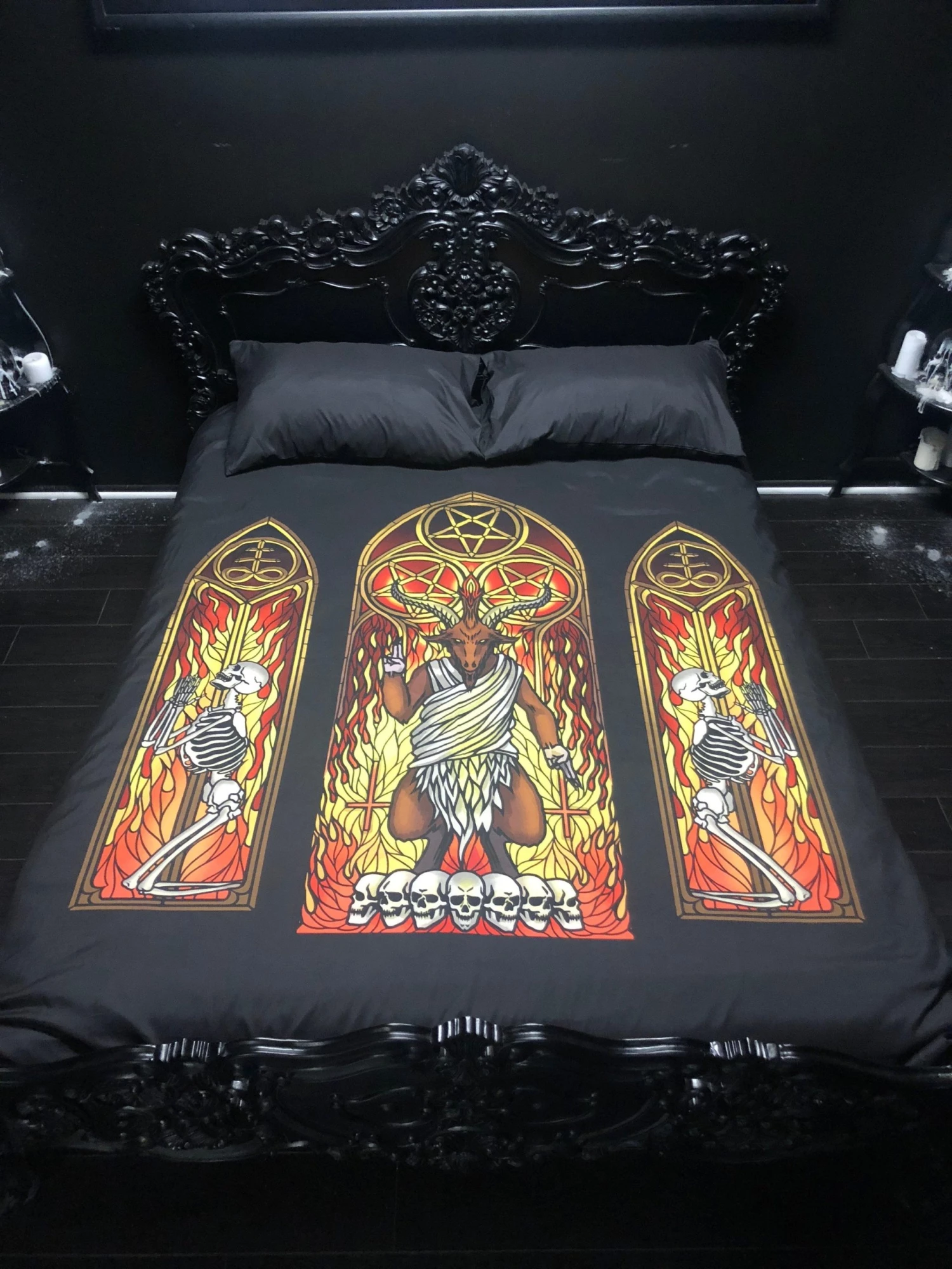 Hot Sale ⌛ BLACKCRAFT Gothic Homewares Sunday Sermon | QUEEN DUVET COVER* ⭐ 3 Hot Sale ⌛ BLACKCRAFT Gothic Homewares Sunday Sermon | QUEEN DUVET COVER* ⭐