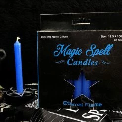 Brand new 👍 MAGIC SPELL CANDLES Gothic Homewares Eternal Flame [Light Blue] | SPELL CANDLE 🔥 -Halloween Decor Sale blue 700x700