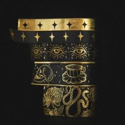 Cheap ❤️ ECTOGASM All Witchy Washi [Black/Gold] | TAPE 🎉 -Halloween Decor Sale ectogasm witchy washi black gold tape 3 33327b65 7866 4778 92a1 327691fc9ae4 700x700