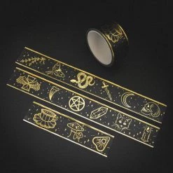 Cheap ❤️ ECTOGASM All Witchy Washi [Black/Gold] | TAPE 🎉 -Halloween Decor Sale ectogasm witchy washi black gold tape 4 087e9bb3 b639 4b47 ad47 c06cff649b83 700x700