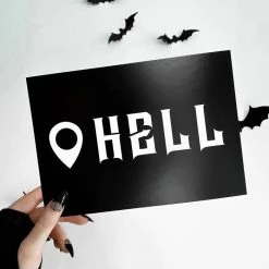Brand new ❤️ GHOSTS OF OCTOBER Gothic Homewares Location: Hell [A5] | PRINT 🎉
