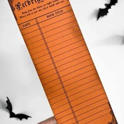 Brand new 🛒 GHOSTS OF OCTOBER Halloween Haunted [Pumpkin] | LIBRARY CARD BOOKMARK 😍
