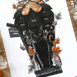 Best reviews of 🎁 GHOSTS OF OCTOBER Cats The Black Cat [A4] | PRINT 🌟 -Halloween Decor Sale ghosts of october the black cat a4 print 2 1dabf4f5 0f63 4da1 bb91 586d593a7edd 700x700