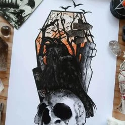 Flash Sale 😀 GHOSTS OF OCTOBER Edgar Allan Poe The Raven [A4] | PRINT 🛒 -Halloween Decor Sale ghosts of october the raven a4 print 2 2d934337 844c 44d7 9e86 3052385e9bab 700x700