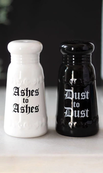 Cheapest ๐ GOTHIC GIFTS Gothic Homewares Ashes To Ashes | SALT AND PEPPER SET ๐ 3 Cheapest ๐ GOTHIC GIFTS Gothic Homewares Ashes To Ashes | SALT AND PEPPER SET ๐
