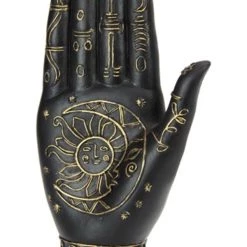 New 🥰 GOTHIC GIFTS The Moon Black/Gold | PALMISTRY HAND 🎁