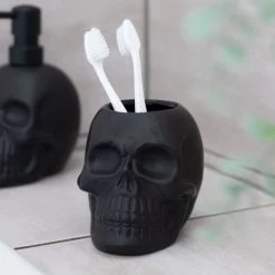 New ❤️ GOTHIC GIFTS Gothic Homewares Black Skull | TOOTHBRUSH HOLDER 🔥 -Halloween Decor Sale gothic gifts black skull toothbrush holder 5 3dc74cfd db15 48cd a066 604a8b8e5068 700x700