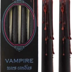 Deals 🧨 GOTHIC GIFTS Gothic Homewares Vampire Tears [4 Pack] | CANDLES ⌛ -Halloween Decor Sale gothic gifts black vampire tears candles 1 700x700