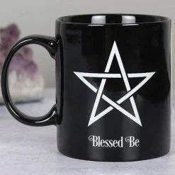 Budget 😀 GOTHIC GIFTS Gothic Homewares Blessed Be Pentagram | MUG 💯