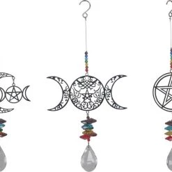 Best Sale 🎁 GOTHIC GIFTS The Moon Crystal Lasercut Wiccan | SUNCATCHER 🧨