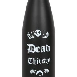 Brand new 🔔 GOTHIC GIFTS Gothic Homewares Dead Thirsty | METAL WATER BOTTLE 🛒