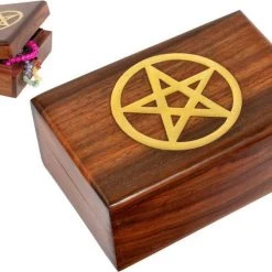 Promo ✔️ GOTHIC GIFTS Pentacles & Pentagrams Gold Pentagram | WOODEN TRINKET BOX ⭐ -Halloween Decor Sale gothic gifts gold pentagram wooden trinket box 2 46b98ee0 d3da 46d2 9477 bd6a49940a6a 700x700