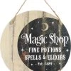Coupon ✔️ GOTHIC GIFTS Gothic Homewares Magic Shop | HANGING SIGN 💯 -Halloween Decor Sale gothic gifts magic shop round hanging sign 1 0456b336 efad 40a2 b56d fb1c302fbfca