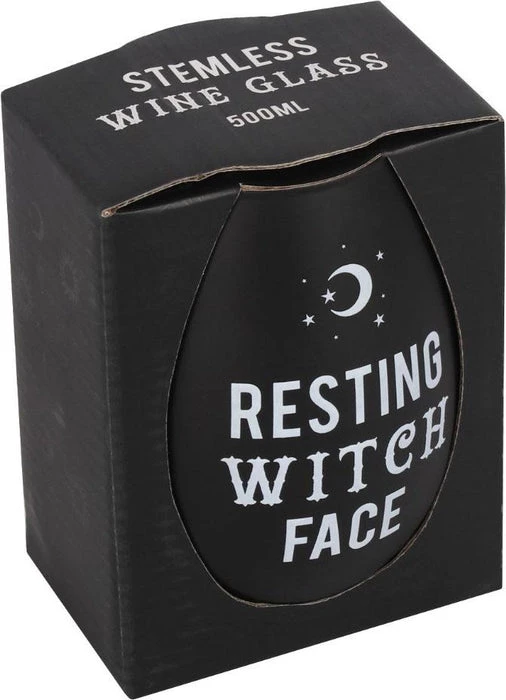 Budget ⌛ GOTHIC GIFTS Gothic Homewares Resting Witch Face | STEMLESS WINE GLASS ⭐ 4 Budget ⌛ GOTHIC GIFTS Gothic Homewares Resting Witch Face | STEMLESS WINE GLASS ⭐ - Image 2