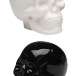 Best Sale 😉 GOTHIC GIFTS Gothic Homewares Skulls [Black And White] | SALT AND PEPPER SHAKER SET ⌛