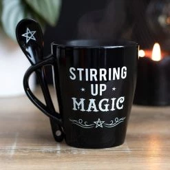 Top 10 ⌛ GOTHIC GIFTS Gothic Homewares Stirring Up Magic Black | MUG AND SPOON SET 🔥 -Halloween Decor Sale gothic gifts stirring up magic black mug and spoon set 5 1ef0f632 50ed 457e 9ae7 b067ff363bac 700x700