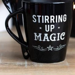 Top 10 ⌛ GOTHIC GIFTS Gothic Homewares Stirring Up Magic Black | MUG AND SPOON SET 🔥