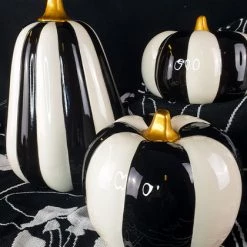 Wholesale ⌛ GOTHIC GIFTS Gothic Homewares Striped | PUMPKIN DECOR SET* 😍