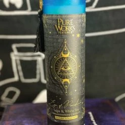 Wholesale 🛒 GOTHIC GIFTS Gothic Homewares Esoteric Manifestation [Sage & White Tea] | TALL CANDLE ✨