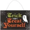 Hot Sale ⌛ GOTHIC GIFTS Ghosts Trick Or Treat Yourself | HANGING SIGN* 😉