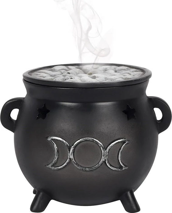 Best Sale 🎉 GOTHIC GIFTS Gothic Homewares Triple Moon Cauldron | INCENSE CONE HOLDER 😀 5 Best Sale 🎉 GOTHIC GIFTS Gothic Homewares Triple Moon Cauldron | INCENSE CONE HOLDER 😀 - Image 3