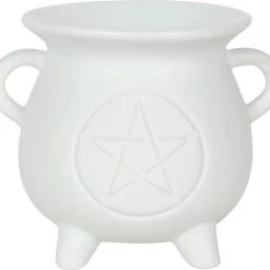 Hot Sale 🔔 GOTHIC GIFTS Gothic Homewares White Pentagram Cauldron | OIL BURNER 🎉 -Halloween Decor Sale gothic gifts white pentagram cauldron oil burner 1 516e2ef8 f7b1 4826 936c 4bad0785e3b4 700x700