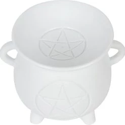 Hot Sale 🔔 GOTHIC GIFTS Gothic Homewares White Pentagram Cauldron | OIL BURNER 🎉 -Halloween Decor Sale gothic gifts white pentagram cauldron oil burner 4 3daff8b7 9f57 4ab8 abaf 2f4c717db062 700x700