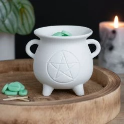 Hot Sale 🔔 GOTHIC GIFTS Gothic Homewares White Pentagram Cauldron | OIL BURNER 🎉 -Halloween Decor Sale gothic gifts white pentagram cauldron oil burner 7 0e824d9e bbc6 4d8d bccc 0b91c0d0df68 700x700