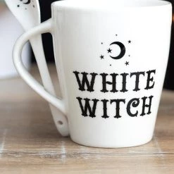 Flash Sale โจ GOTHIC GIFTS Gothic Homewares White Witch | MUG & SPOON SET โ๏ธ