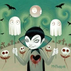 Best deal 🎉 COLLECTABLES Bats George Halloween Portrait | ART PRINT 🎉