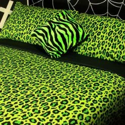 Best deal 💯 HELLS BLANKETS Gothic Homewares Acid Leopard | QUEEN QUILT SET 🎉 -Halloween Decor Sale hells blankets acid leopard quilt set 1 700x700