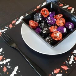 Best deal 🎁 HELLS BLANKETS Bats Hallows Harvest | PLACEMAT SET 🧨