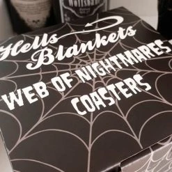 Promo ✨ HELLS BLANKETS Gothic Homewares Web Of Nightmares | COASTER SET 🤩 -Halloween Decor Sale hells blankets web of nightmares coasters 01 9d1a93f9 dac1 41ae 89bc 2a08649a9a5f 700x700