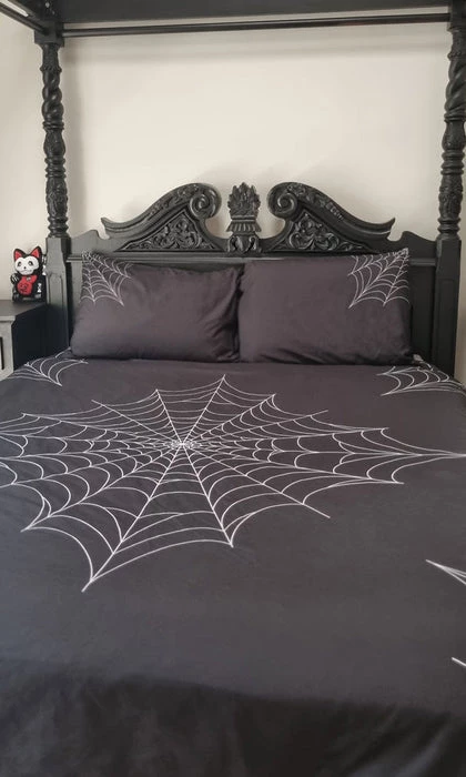 Cheapest โ HELLS BLANKETS Gothic Homewares Web Of Nightmares | QUEEN QUILT SET ๐คฉ 9 Cheapest โ HELLS BLANKETS Gothic Homewares Web Of Nightmares | QUEEN QUILT SET ๐คฉ - Image 7