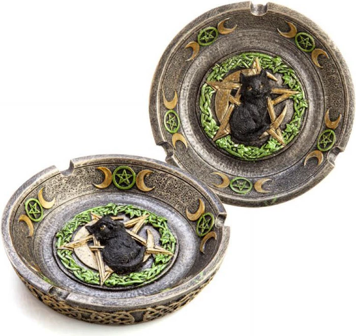 Outlet ๐งจ HOMEWARES Cats Black Cat Pentacle Moons | INCENSE BURNER & ASHTRAY* ๐ 4 Outlet ๐งจ HOMEWARES Cats Black Cat Pentacle Moons | INCENSE BURNER & ASHTRAY* ๐ - Image 2