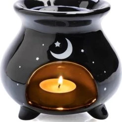 Budget 🌟 HOMEWARES Gothic Homewares Witches' Brew Cauldron | OIL BURNER 🎁