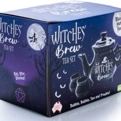 Brand new ⭐ HOMEWARES Gothic Homewares Witches' Brew Cauldron | TEA SET ✔️ -Halloween Decor Sale homewares witches brew cauldron tea set 6 700x700